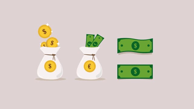 Clock and coin stacks representing the speed of emergency loan funding